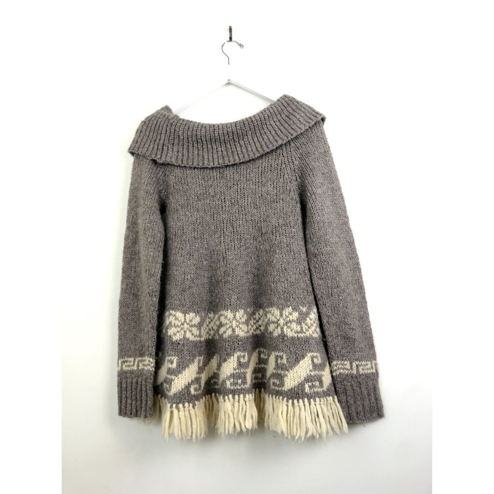 Free People Wool Blend Fringe Tunic Sweater - Picture 2 of 6